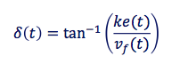 Steering angle equation